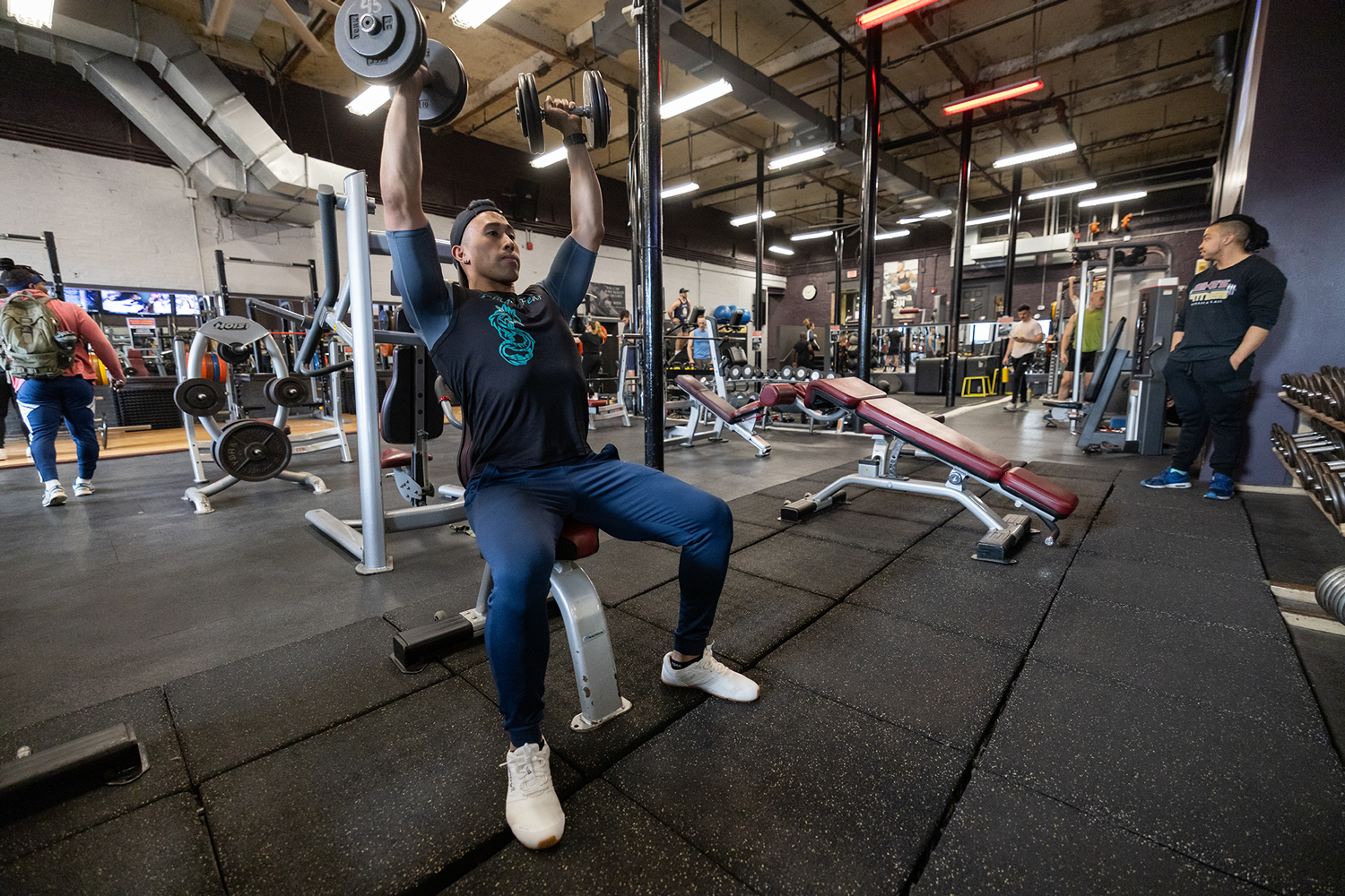 Spacious gym in Jamaica Plain with modern equipment and inclusive environment.